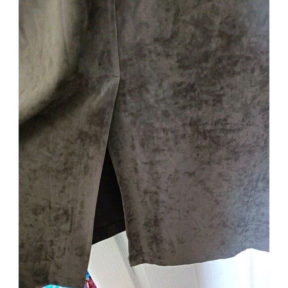 Vintage Christopher & Banks Jumper Dress Size XL Olive Green Stretch Trees 80s - Picture 8 of 8